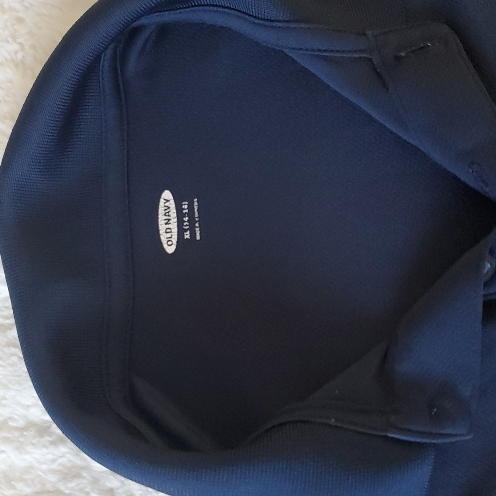 Blue polo shirt